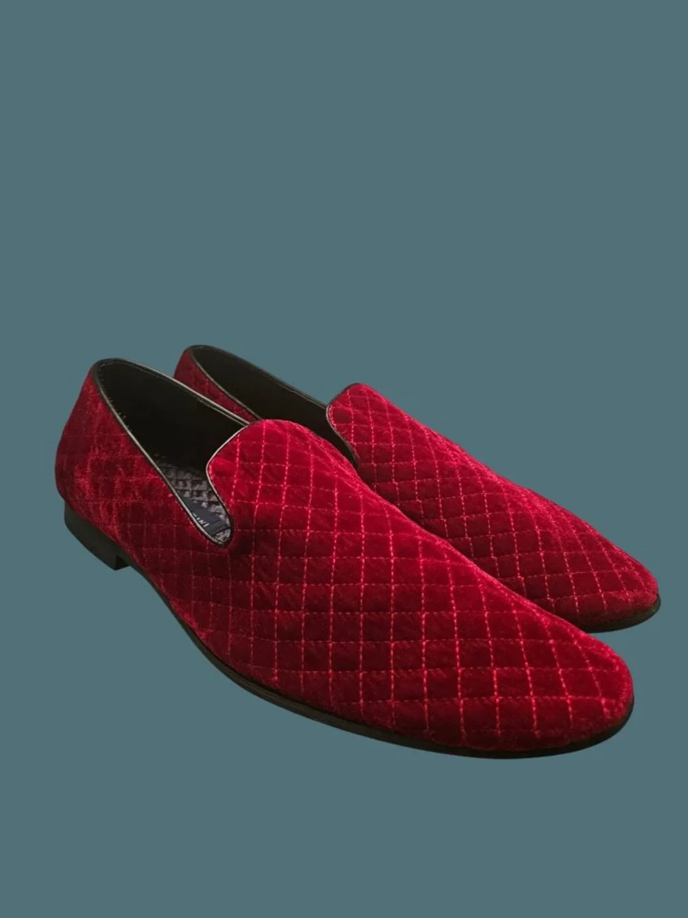Giorgio Brutini Chatwal Red Velvet Formal Evening Slip On Dress Loafers Men 13M
